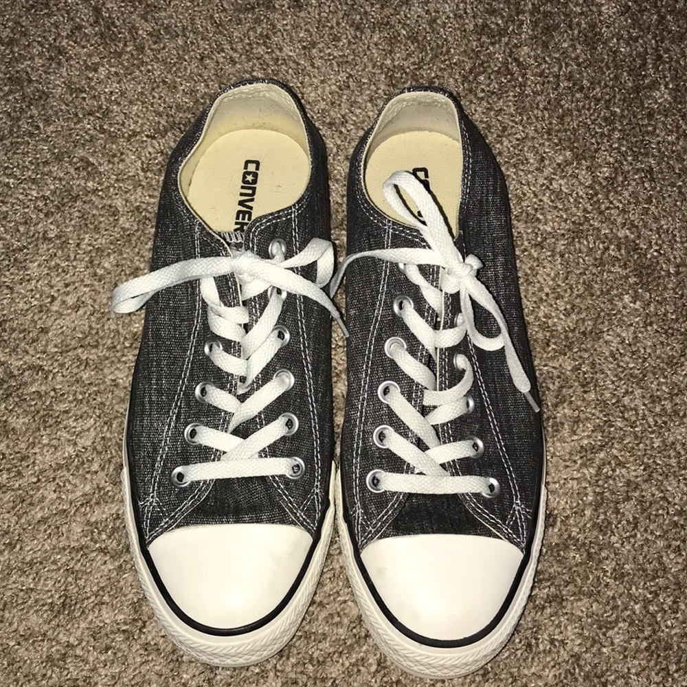 dark grey jean material women’s /men’s converse